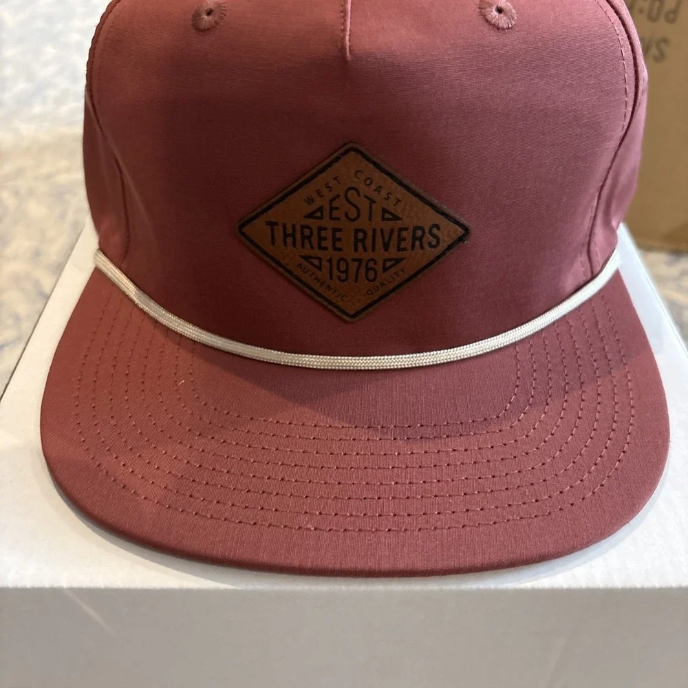 Cap America Hat, Clay Color, Moisture Wicking, Three Rivers Outfitter Logo